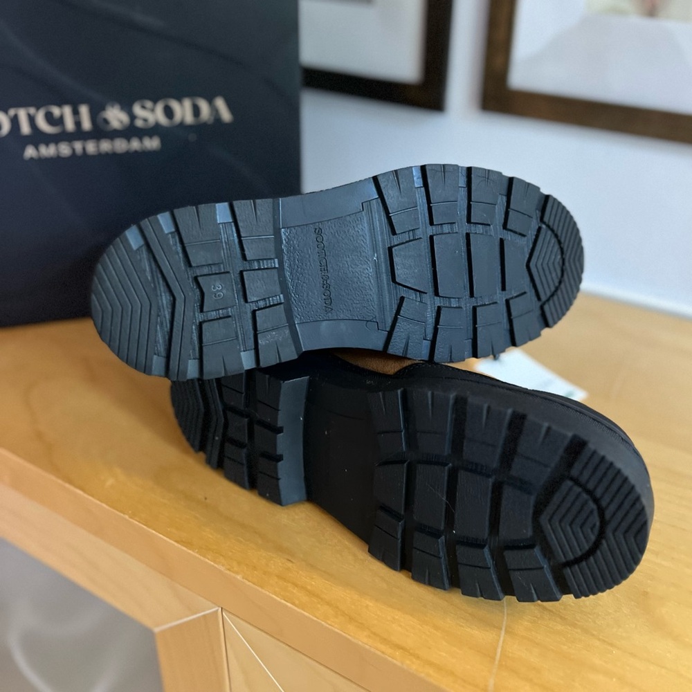 Scotch & Soda Aubri Leather & suede combat boots - Picture 8 of 10